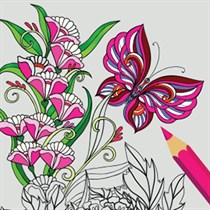 Abstract coloring book logo