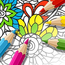 Adult Coloring Book with Multiple Template & Colors logo