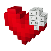 Color by Number Voxel 3d logo