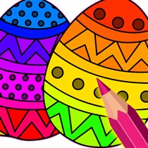 Easter Eggs Color by Number Painting Book logo