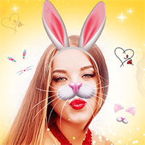 cat face camera editor logo